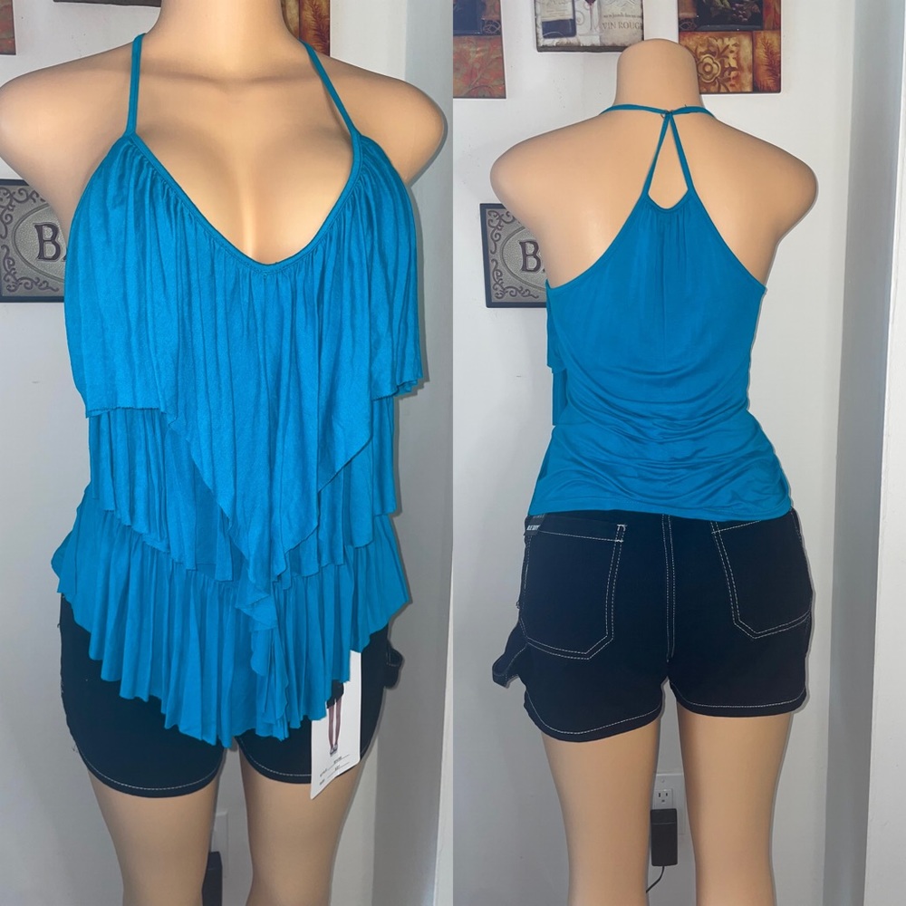 (83)SHUFFLE TANK TOP  SIZE S EXCELLENT CONDITIONS HOME FREE SMOKE